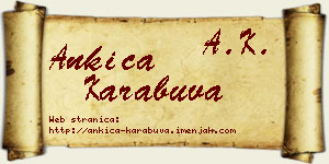 Ankica Karabuva vizit kartica